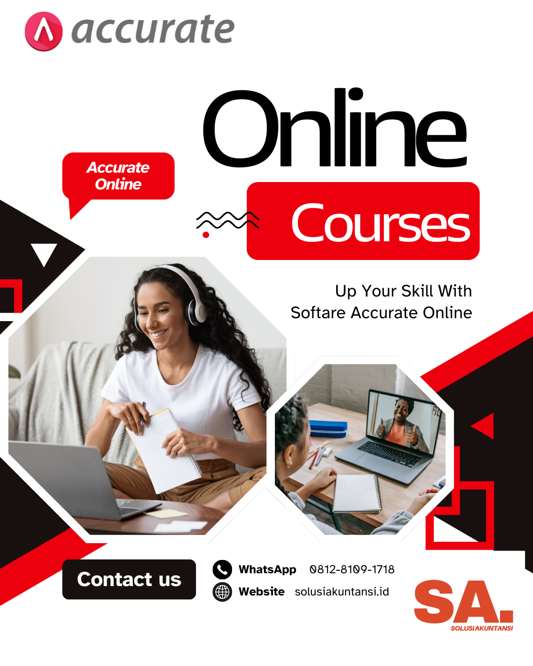 White Black And Yellow Minimalist Online Courses Instagram post